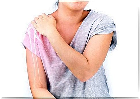 Woman shoulder pain