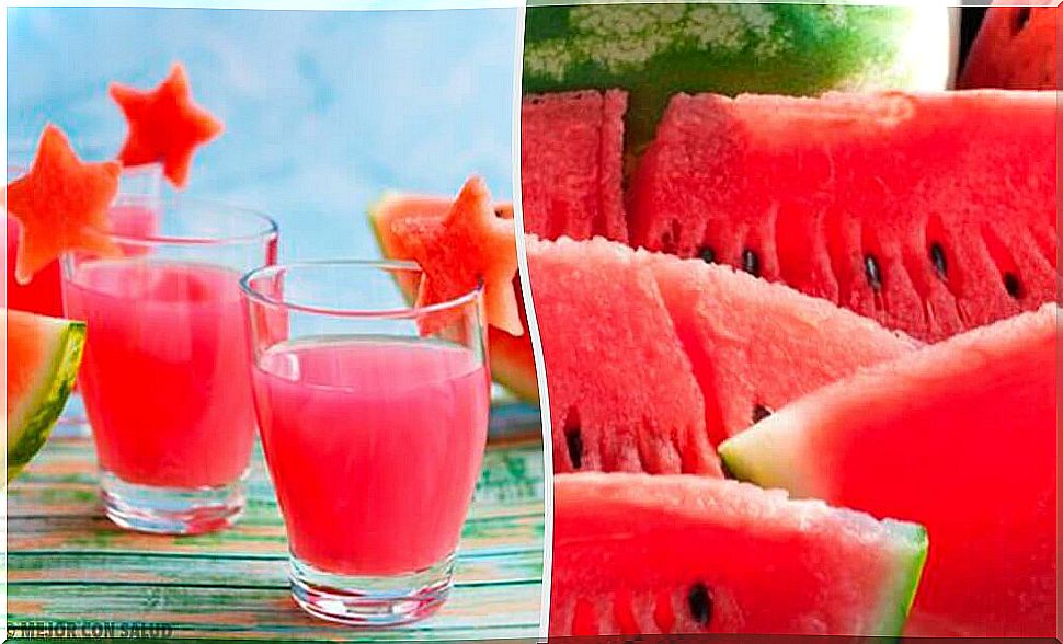 Watermelon juice against retention of water