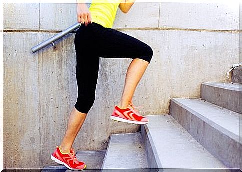 Burn calories climbing stairs