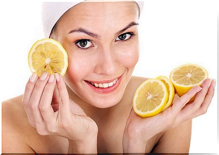 beautiful skin with lemon