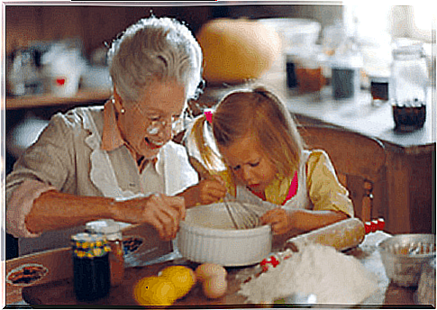 Grandma and grandchildren Two generations under one roof