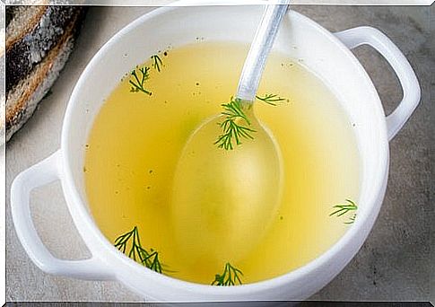 Potato peel broth